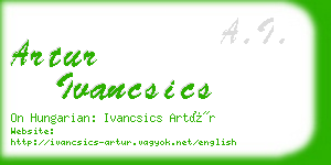 artur ivancsics business card